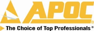 APOC yellow logo type the choice of top professionals