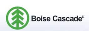 Boise Cascade logo, green tree in a circle