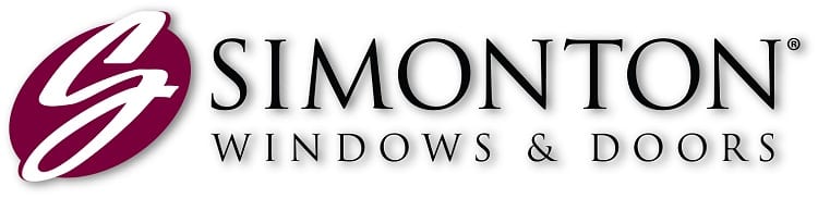 Red oval and a white S logo for Simonton Windows & Doors.