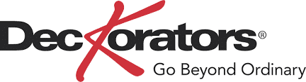 Deckorators red and black logo