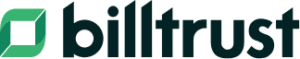 billtrust logo, black type with green abstract symbol - Richards Building Supply