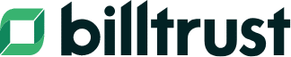 billtrust logo, black type with green abstract symbol - Richards Building Supply
