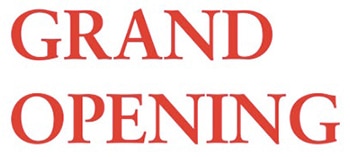 Grand Opening in red text