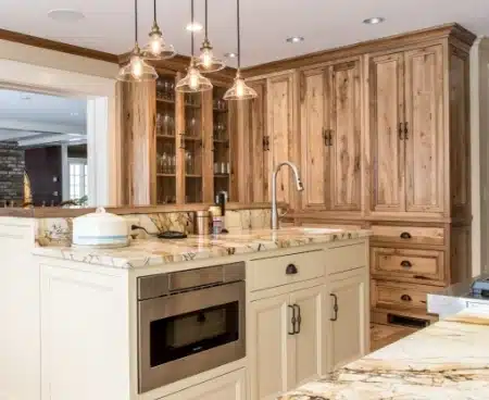 rustic style kitchen and cabinets