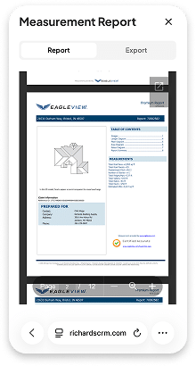 Cell phone with an app outlining a measurement report 2026