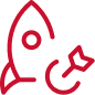 Rocket with bullseye icon