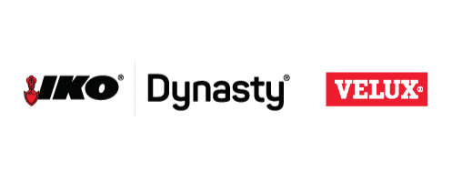 IKO Dynasty, and Velux logos