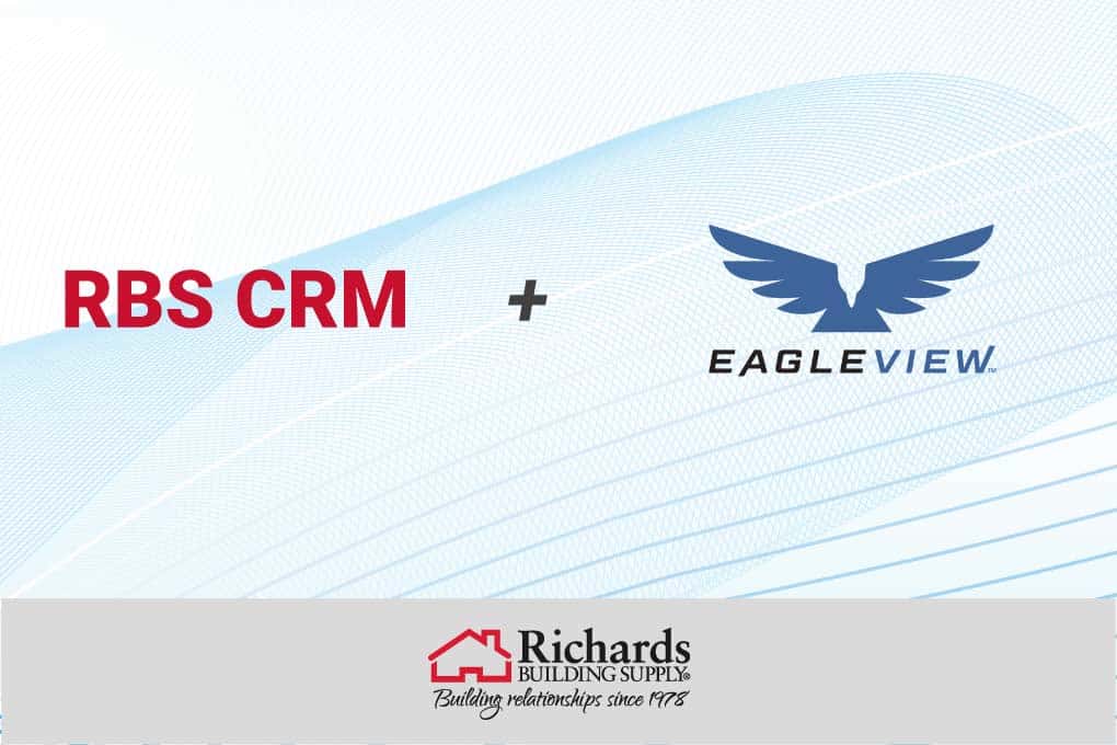 RBS CRM + Eagleview logo. Richards Buiding Supply logo